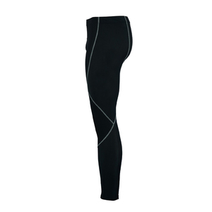 Men's Black Full Length Compression Pants High Waist Seamless Four-Way Stretch Contrast Stitch <b>Yoga</b> <b>Leggings</b> - Product Image 3