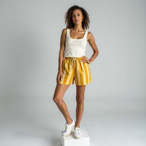 Ladies beachwear <b>boxer</b> shorts with elastic waistband and relaxed fit - Product Image 3