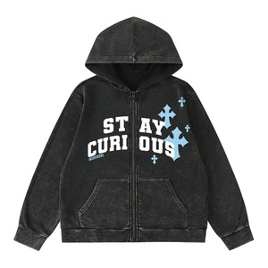 Men's Gothic Hoodies Hip Hop Streetwear Sweatshirts Grunge Graphic Hooded <b>Jackets</b> - Product Image 1