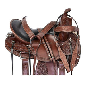 Ensemble de selle d'équitation Western Pleasure Trail en cuir véritable, élégant et confortable, fabriqué à la main, disponible avec un jeu de punaises en vrac - Product Image 4