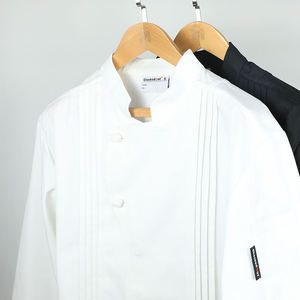 เสื้อเชฟสีดำ แขนยาว ชุดทำงาน ผ้าฝ้ายโพลี สำหรับทุกเพศ - Product Image 5