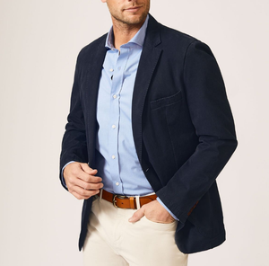 ODM Custom Men's Suits Single Breasted Formal Slim Fit Business <b>Blazer</b> Anti-Wrinkle Anti-Pilling Breathable Polyester/Cotton - Product Image 3