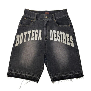 Pantalones Cortos de Mezclilla Holgados para Hombre, Precio de Fábrica al por Mayor, Diseño Personalizado, con Orificios Deshilachados, Largura hasta la Rodilla - Product Image 2