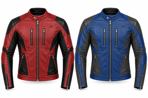 Blouson de moto en cuir pour performance urbaine |   Charbon Noir Rouge Bleu |   Fabricant OEM ODM |   Qualité de conception haut de gamme | - Product Image 5