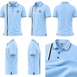 เสื้อเชิ้ตผู้ชายไซส์ใหญ่ ผ้าถักเรียบสีพื้น แห้งเร็ว ติดกระดุม โพลีเอสเตอร์/คอตตอน แขนสั้น สไตล์ลำลอง กอล์ฟ กีฬา ขายส่ง - Product Image 6