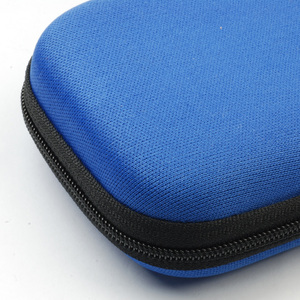 Étui à lunettes bleu semi-rigide, forme rectangulaire, couleur unie, protection pour le rangement des lunettes, étui en EVA - Product Image 5