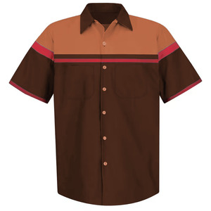 เสื้อทำงานฤดูร้อนแบบกำหนดเอง ผลิตจากโพลีเอสเตอร์ 65% และผ้าฝ้าย 35% น้ำหนักเบา เหมาะสำหรับงานช่างในโรงงาน ซ่อมบำรุง  ชุดยูนิฟอร์มทำงานสำหรับทั้งชายและหญิง - Product Image 1