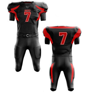 ชุดยูนิฟอร์มอเมริกันฟุตบอลคุณภาพสูง ราคาโรงงาน ไซส์ใหญ่ทุกสี แฟชั่นทันสมัย ระบายอากาศได้ดี - Product Image 4