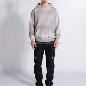 Sudadera con capucha personalizada con cremallera para hombre de alta calidad 100% algodón francés Terry bordado colección de invierno negro al por mayor Sudadera con capucha en blanco - Product Image 3