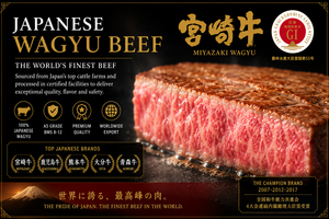 Viande de bœuf japonaise Miyazaki Wagyu de qualité A5, coupes entières, surgelée, viande marbrée de qualité supérieure pour steak grillé - Product Image 3