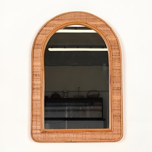 Espejos decorativos de pared con arco de ratán de primera calidad, hechos a mano en Vietnam, para venta al por mayor. - Product Image 6