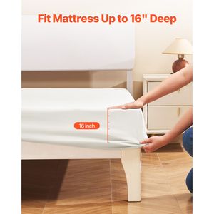 <b>Queen</b> <b>Size</b> 4-Piece Luxury Bed <b>Sheet</b> Set 100% Bamboo Fiber Cooling & Breathable Shrink Resistant Includes Pillowcase - Product Image 5