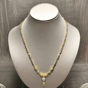 Collar de cuentas doradas de lujo Dokiyu con elegante diseño de dos tonos, joyería nupcial tradicional, collar de moda para mujer. - Product Image 3