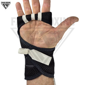 Gants d'entraînement MMA à demi-doigts avec sangle de poignet réglable, respirants, unisexes pour adultes, avec bandes de maintien rapides pour la boxe et protection des articulations - Product Image 2
