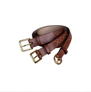 Men's Formal Pin Buckle Cowhide Leather 2-Inch Steel Square 3D Design Snake Heat-Transfer <b>Printed</b> Vintage Eco-Friendly One-piece - Product Image 5