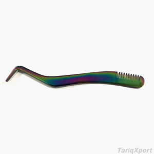 Pince à épiler 2-en-1 en acier inoxydable avec peigne pour extensions de cils DIY - Product Image 3
