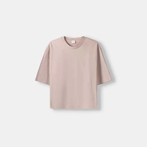 High Quality Men Boxy Fit t Shirt Manufacturer 100% Cotton Thick Collar Mock Neck Heavyweight Drop Shoulder T-shirts Men <b>Tshirts</b> - Product Image 1