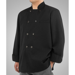 Chaqueta de Chef Blanca para Hombre, Manga Larga, Algodón, Doble Botonadura, para Uniformes de Restaurante y Bar - Product Image 4