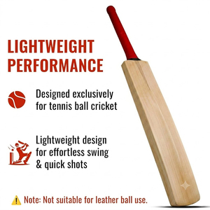 Bate de Cricket Kashmir Willow de Madera de Primera Calidad con Empuñadura Resistente, Golpe Potente y Diseño Duradero, Bate de Cricket con Mango de Madera - Product Image 3