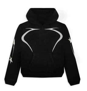 Chándal de algodón desgastado para hombre, pantalones de chándal con lavado ácido para hombre con cremallera personalizada, Sudadera con capucha y logotipo impreso - Product Image 5