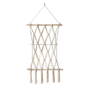 Tapisseries murales en macramé à tissage doux, texture artistique en macramé pour les maisons modernes, vente en gros OEM, écologiques, faites à la main au Vietnam - Product Image 1
