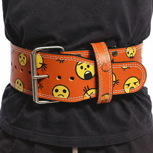 Cinturón de levantamiento de pesas de cuero de 10 mm, cinturón de levantamiento de pesas de cuero genuino para entrenamiento, cinturones de cuero PU unisex con diseño de anime. - Product Image 3