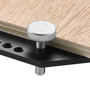 Piastra di perforazione 2-in-1 per cerniere a perno da scaffale, per punte da trapano da 1/4 e 3/16 pollici, in lega di alluminio, per fori di cerniere di mobili e ferramenta per armadietti - Product Image 6