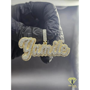 Moissanite Diamond <b>Custom</b> Yamile <b>Name</b> Pendant Iced Out Hip Hop <b>Necklace</b> Bling Jewelry Gift - Product Image 3