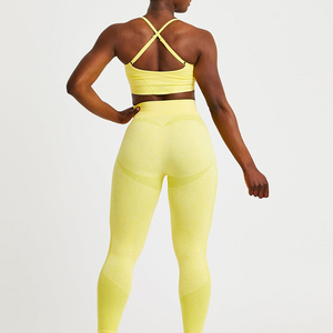 OEM Custom Women’s 2 Piece Yoga Set High Waisted <b>Leggings</b> and Sports Bra Gym Workout Activewear Supplier - Product Image 2