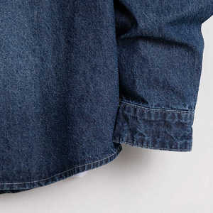 Chemises en jean personnalisées de haute qualité pour hommes, à manches courtes, amples et robustes, boutonnées - Product Image 6