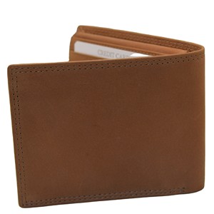 Cartera Bifold Delgada para Hombre, de Cuero Genuino, Diseño Minimalista, Cierre Plegable, Color Marrón, para Uso Diario - Product Image 3