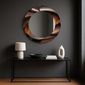 Miroir mural en bois pour le marché professionnel de la décoration intérieure, approvisionnement en gros mondial, miroir mural en bois en vrac, miroir suspendu en verre - Product Image 6