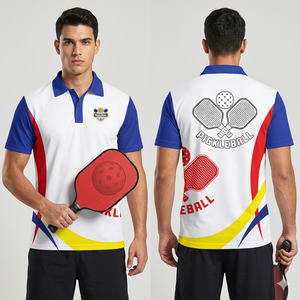 Polo de Pickleball de Alta Calidad para Hombre, Logotipo Personalizado Bordado, Transpirable, de Secado Rápido, Ropa Deportiva - Product Image 1