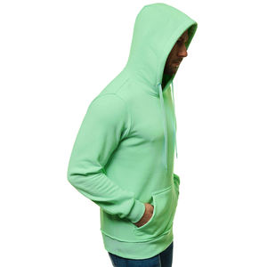 <b>Men's</b> <b>Pink</b> Hooded <b>Sweatshirt</b> Regular Fit Fleece Casual Pullover With Pocket Autumn Wear - Product Image 6