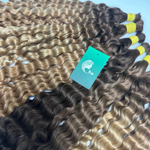 Venta al por mayor 100% extensión de cabello humano Remy mejor calidad virgen doble dibujado pelo a granel cabello vietnamita con resaltado Color - Product Image 4
