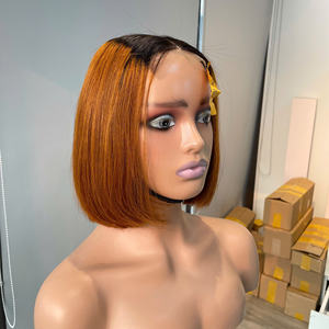 Perruque Bob Ombrée Couleur Roux, Cheveux Humains Vietnamiens Lisses Comme des Baguettes, Haute Qualité, Super Double Drawn, Prix de Gros - Product Image 5