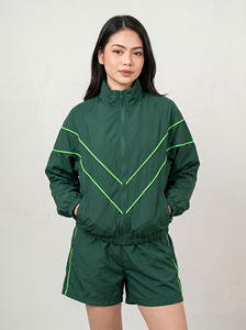 Chaqueta con cremallera para mujer, de manga larga, transpirable, de poliéster tejido, para otoño, la mejor chaqueta cortavientos a la moda. - Product Image 5