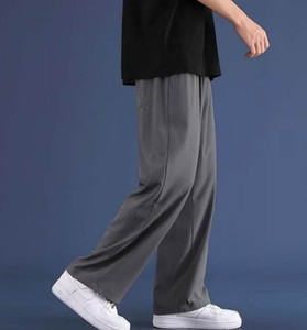 Pantalones de Traje de Pierna Ancha para Hombre, Ligeros, 100% Algodón, de Cintura Media, Finos, Estilo Casual de Negocios, de Secado Rápido, Ecológicos, con Cierre de Cremallera - Product Image 2