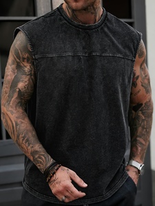 Sports 2026 Spring Summer Customized <b>Material</b> 160g Heavyweight Breathable Quick Dry Eco-Friendly OEM Men's Tank Top Fitness - Product Image 2