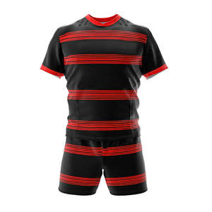 ผู้ผลิตเสื้อเจอร์ซีย์และกางเกงขาสั้นแบบกำหนดเองขายส่ง ชุดรักบี้ระบายอากาศได้ดีสำหรับผู้ชาย ชุดกีฬาไซส์ใหญ่ ชุดรักบี้ - Product Image 1