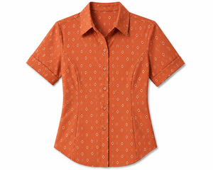 Camisa Formal Holgada Estampada de Manga Media para Mujer, Blusa Elegante para Oficina, Ligera, Transpirable y Resistente a las Arrugas - Product Image 4