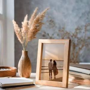 Cadre photo vertical carré en bois MDF fait main, prix d'usine de gros, en bois massif pour table - Product Image 1