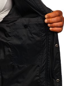 Chaqueta Acolchada con Capucha para Hombre Infexion Sports, Diseño Color Block, Cortavientos, Abrigo de Invierno, Corte Regular, Relleno de Poliéster, Cierre de Cremallera - Product Image 3
