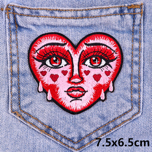 Customizable Eco-Friendly Nonwoven Felt Trippy Pop Culture Embroidered Patch Glitch Art Anime Retro Applique <b>Sete</b> Sew-On Custom - Product Image 3