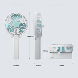 3-in-1 <b>Foldable</b> Neck Wearable Handheld Fan 1800mAh Battery 5 Hours Runtime USB Rechargeable Button English Corrugated Box - Product Image 6