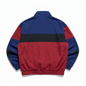 Men's Color Blocking <b>Racer</b> <b>Jacket</b> Zipper Front Stand Collar Windproof Sporty Style Autumn Polyester Material - Product Image 2