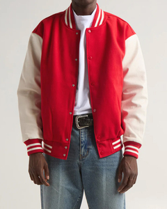 <b>Top</b> Trending 2025 Winter Men's Varsity Jacket Stand Front Windproof Custom OEM Premium 100% Cotton High Street Style Sustainable - Product Image 4