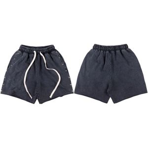 Shorts décontractés à taille haute et cordon de serrage pour hommes, séchage rapide, respirant, polyester/coton, mode estivale - Product Image 4