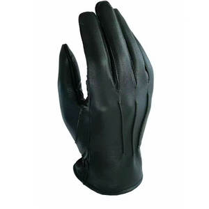 Gants en cuir à doigts entiers pour hommes, antidérapants, pour cyclisme en hiver, noirs - Product Image 2