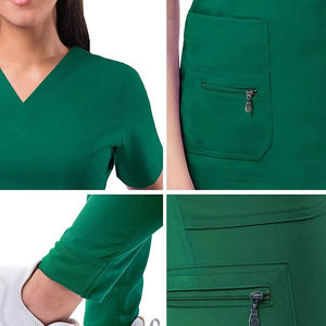 Wholesale 100% Cotton Uniforms Medical Scrubs <b>Nurse</b> Long Sleeve New Color Scrub Suit / Women Stretchy Set - Product Image 6